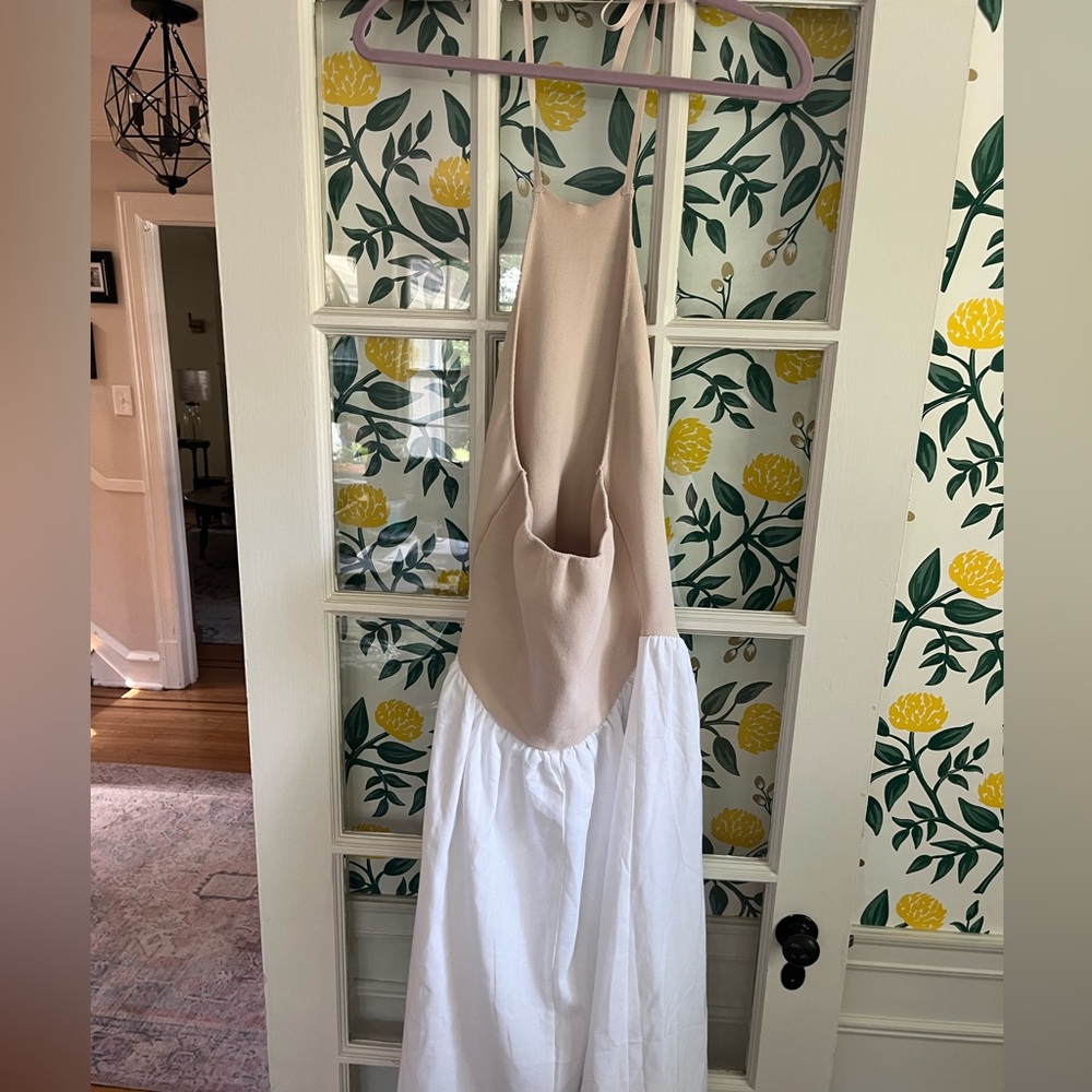 Meshki New L ‘Katie’ linen and knit dress